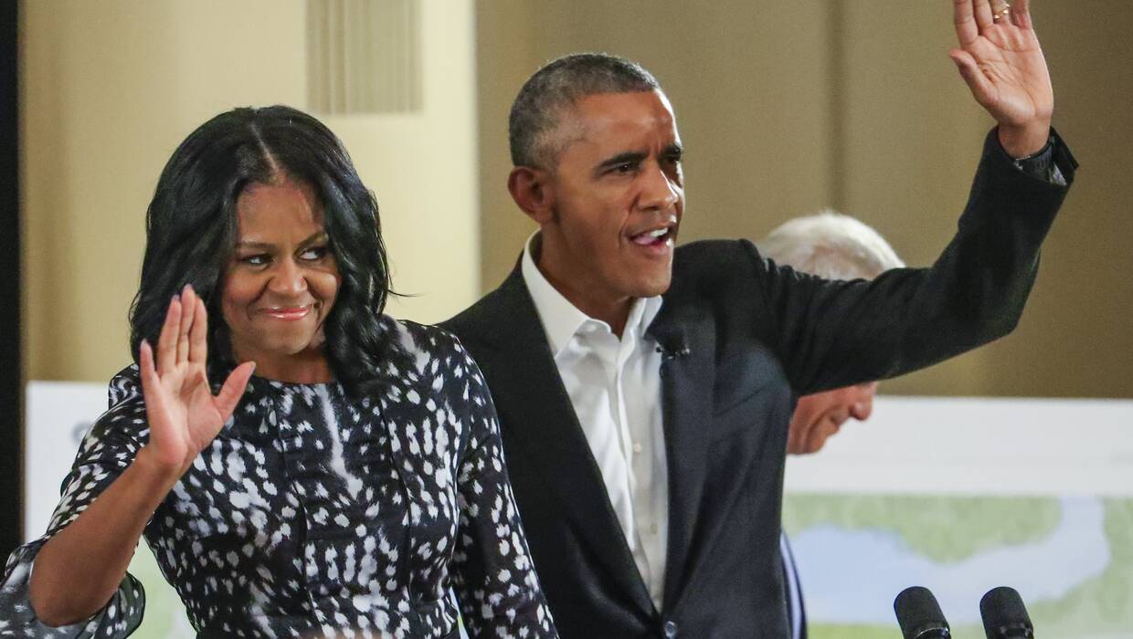 Барак та Мішель Обама. Fot. PAP/EPA/TANNEN MAURY