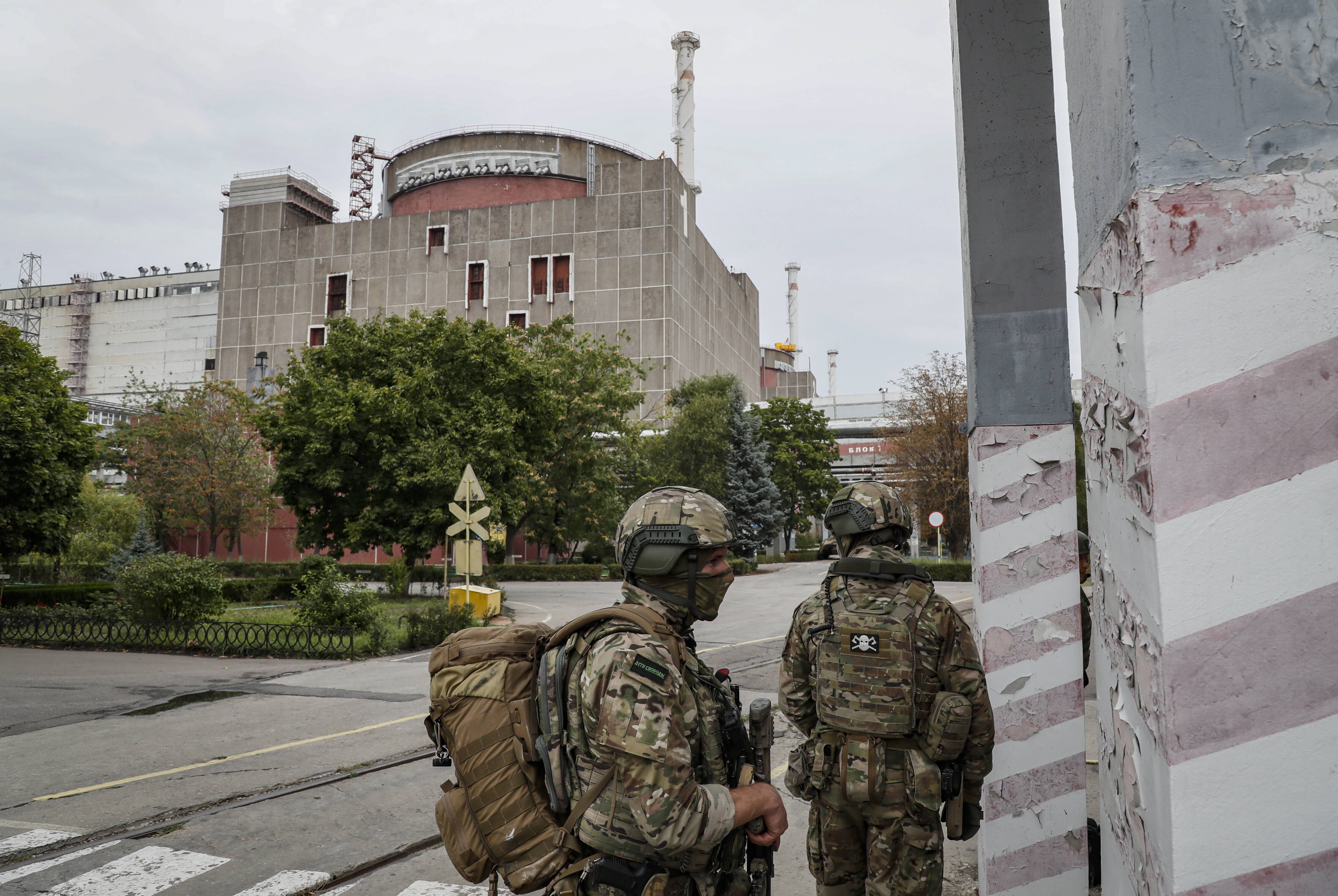 Російські військові на ЗАЕС. Фотоархів. 2022 рік. Fot. PAP/EPA/YURI KOCHETKOV