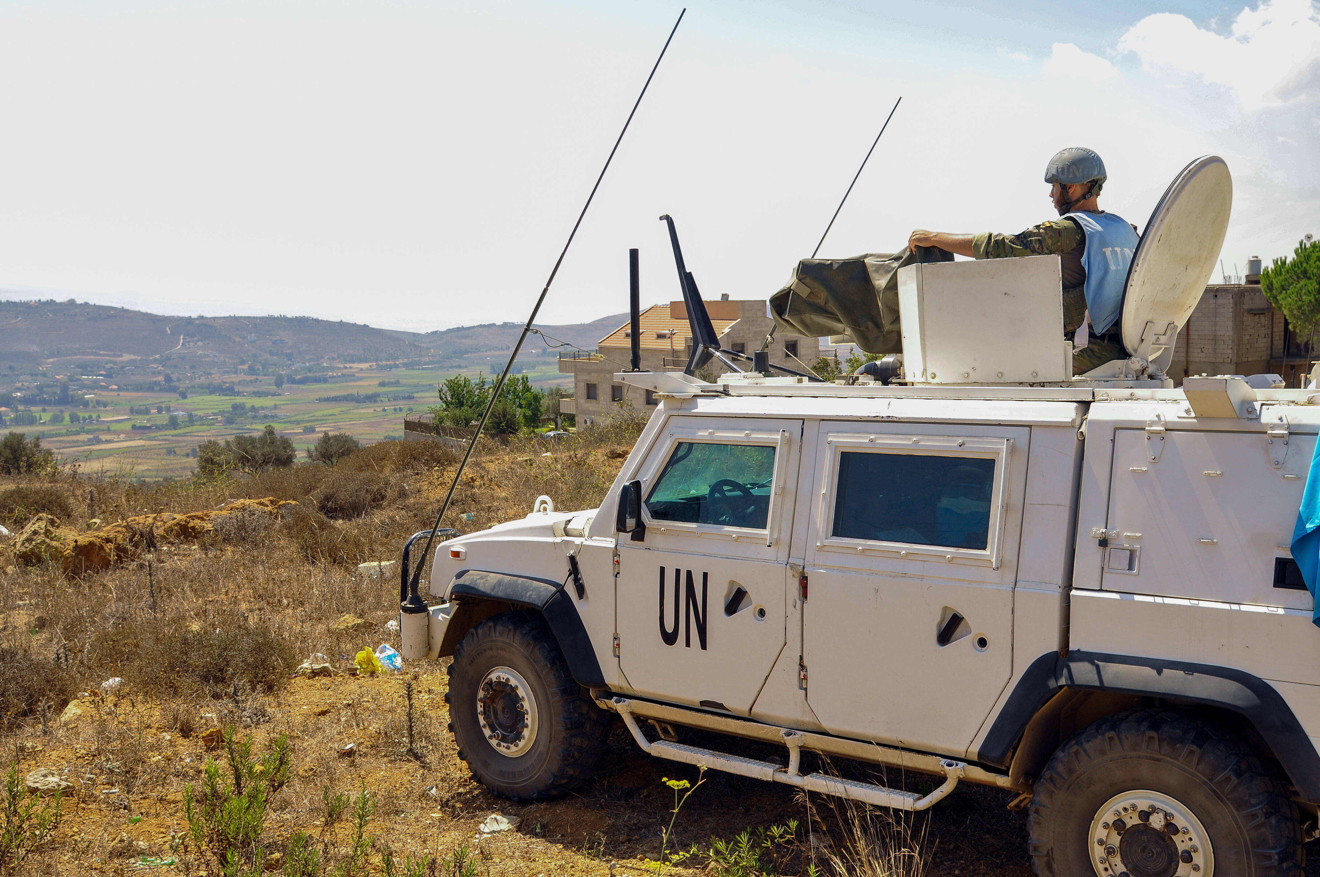 Солдат миротворчої місії ООН, Тимчасових сил ООН у Лівані (UNIFIL). Fot. PAP/ EPA/STR