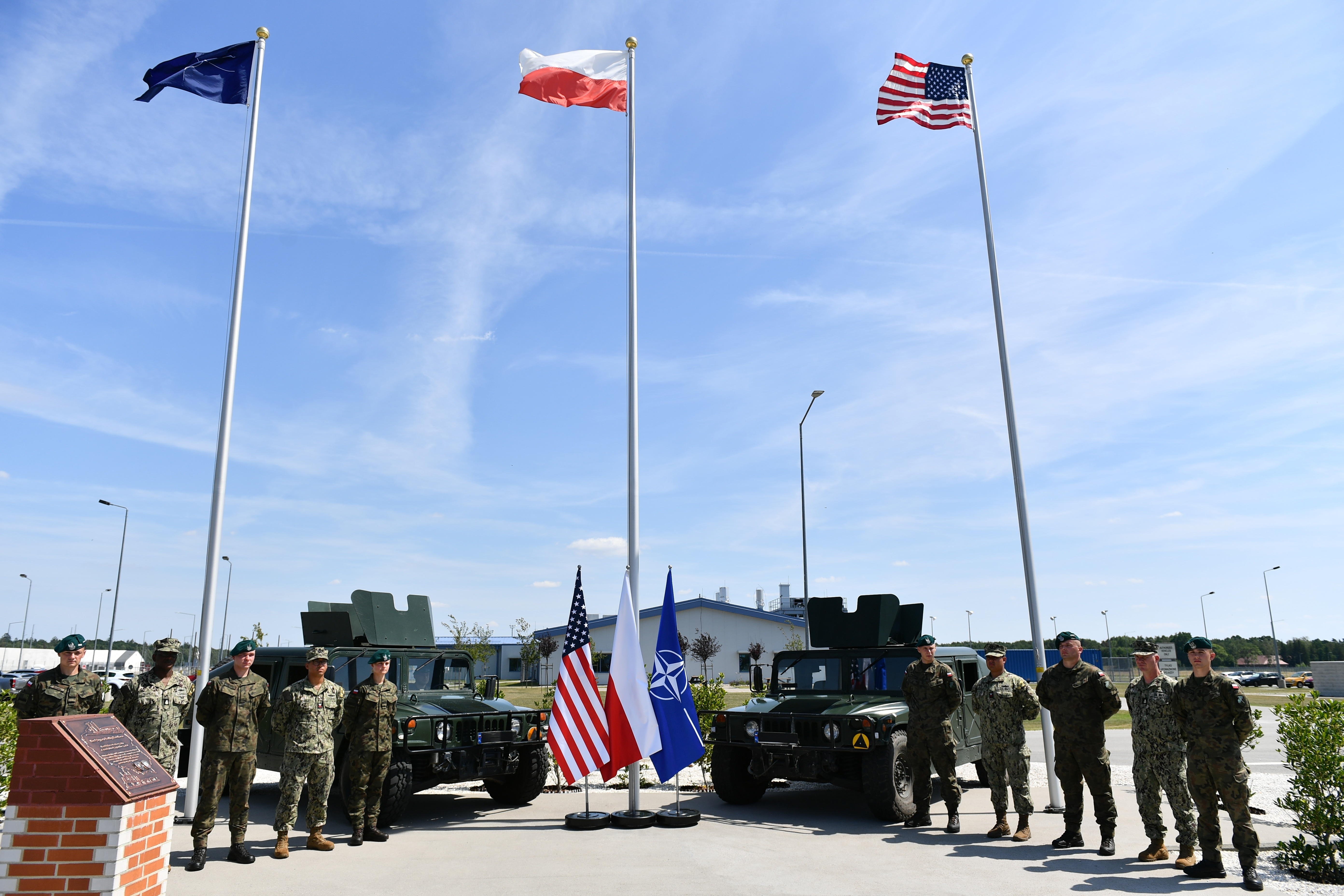 Солдати підрозділу військово-морської підтримки США в Редзіково. Fot. PAP/Adam Warżawa