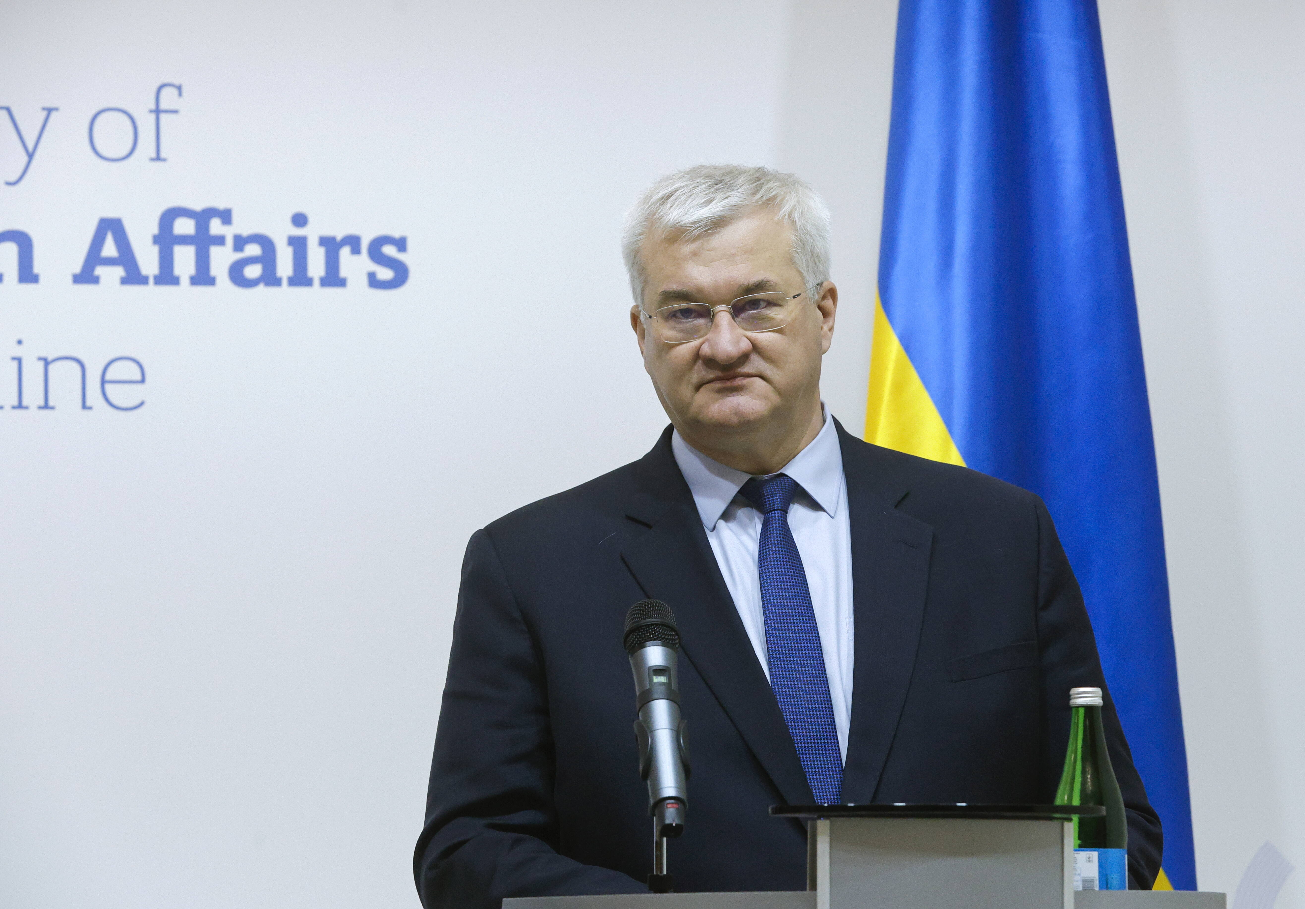 Голова МЗС України Андрій Сибіга. Fot. PAP/EPA/SERGEY DOLZHENKO