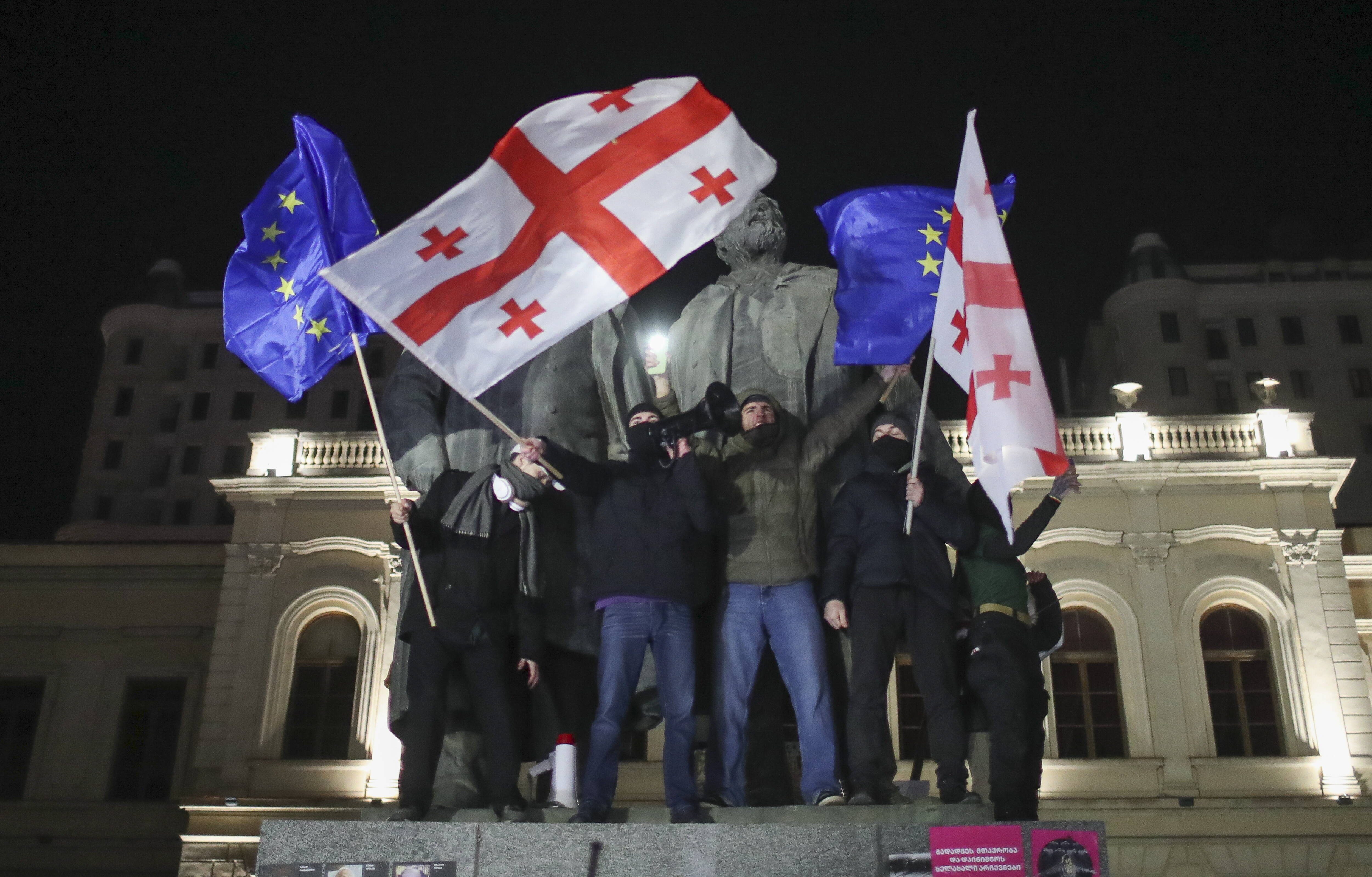 Протести в Грузії Fot. PAP/EPA/DAVID MDZINARISHVILI