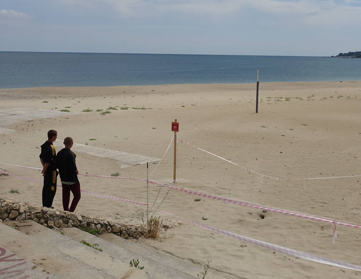 Plaża w Odessie. Fot. PAP/Kamila Wronowska