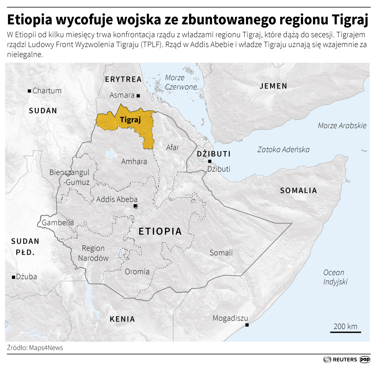 Etiopia wycofuje wojska ze zbuntowanego regionu Tigraj Autor Adam Ziemienowicz