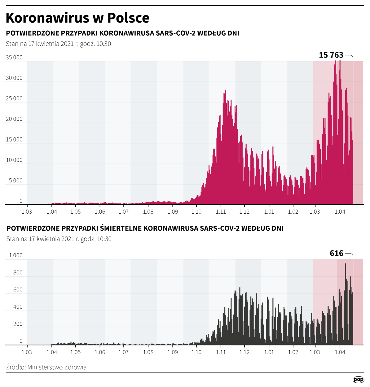 Koronawirus w Polsce - stan na 17 kwietnia. Autor Maria Samczuk