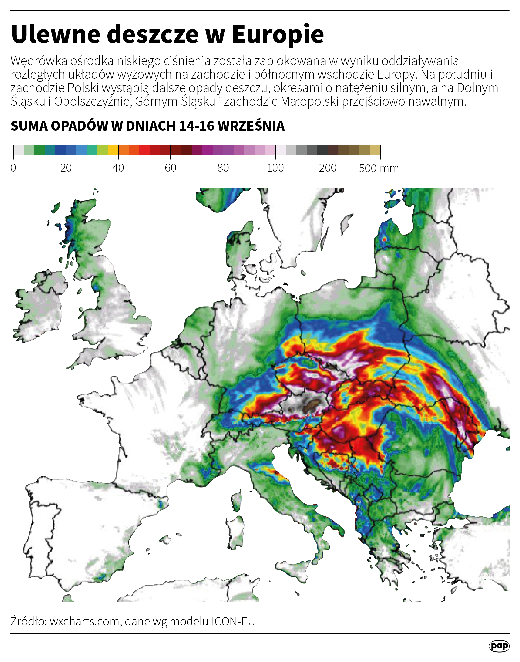 Ulewne deszcze w Europie. Fot. Adam Ziemienowicz