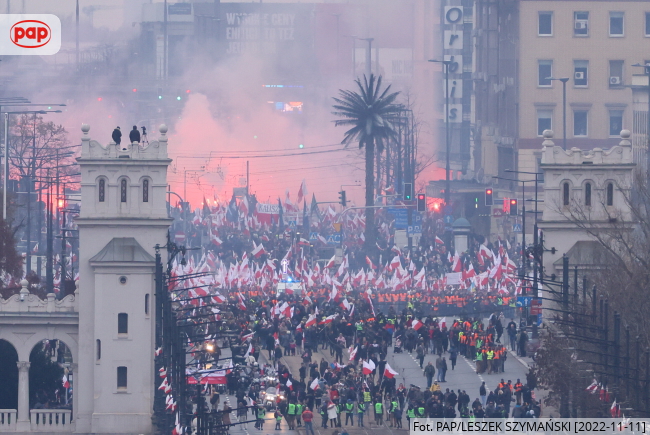 Marsz Niepodległości. Fot.  PAP/Leszek Szymański