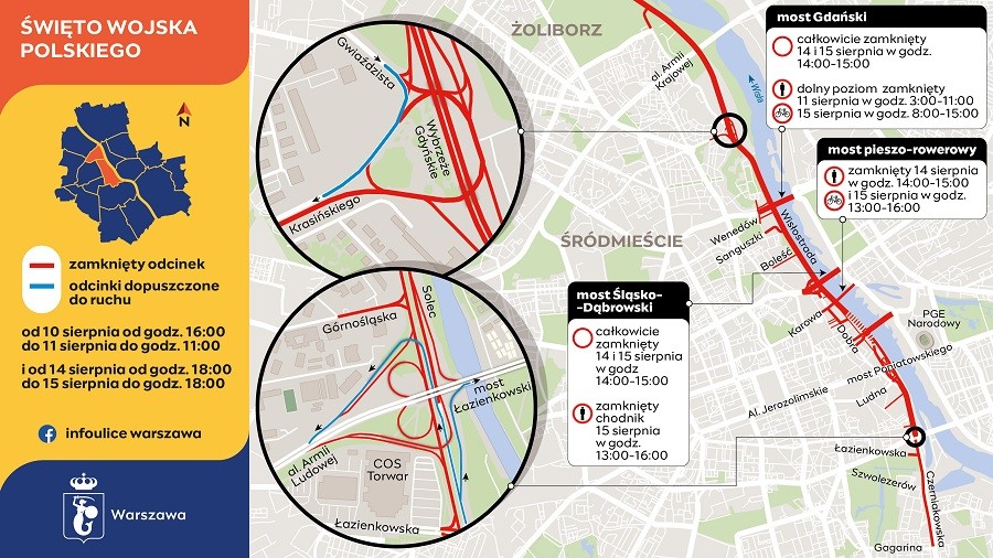 Utrudnienia w Warszawie. Autor: UM Warszawa