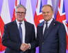 Premier RP Donald Tusk i premier premier Wielkiej Brytanii Keir Starmer. Fot. PAP/Paweł Supernak