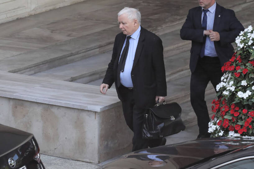 Prezes PiS Jarosław Kaczyński (L) Fot. PAP/Paweł Supernak