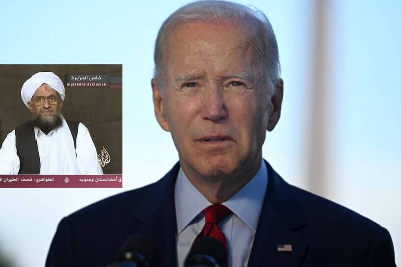 Prezydent USA Joe Biden. Fot. JIM WATSON PAP/EPA / : Ajman al-Zawahiri,. Fot. HO PAP/EPA