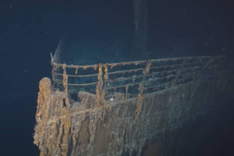 Film powstał podczas drugiej z corocznych wypraw firmy OceanGate Expeditions na Titanica, Fot. First 8K Video of the RMS Titanic