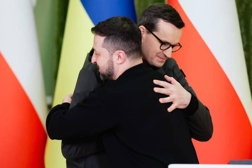 Mateusz Morawiecki i Wołodymyr Zełenski, fot. KPRM