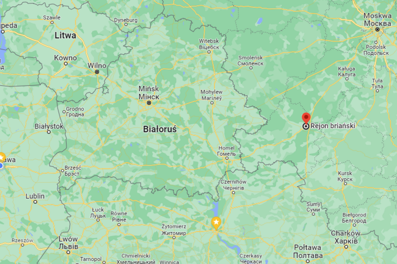 Obwód briański, Rosja, Fot. screen Google Maps
