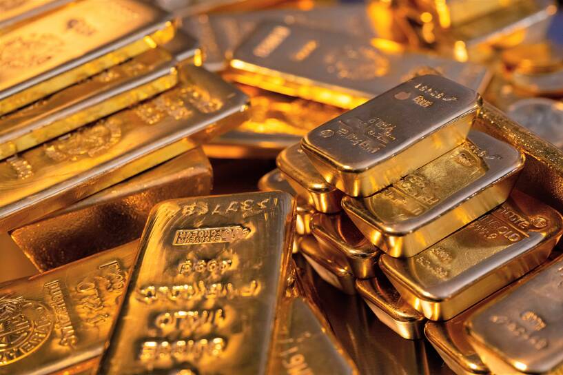 Do 2050 dol. za uncję trojańską z 1950 dol. wzrośnie cena złota – prognozują ekonomiści Goldman Sachs. Fot. PAP/DPA/	Sven Hoppe (zdjęcie ilustracyjne)