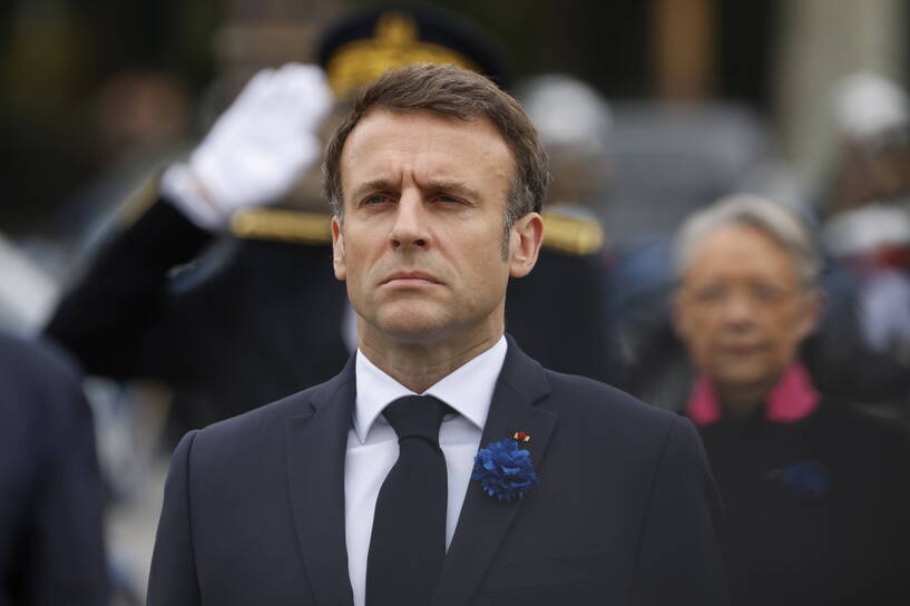 Prezydent Francji Emmanuel Macron. Fot. PAP/LUDOVIC MARIN / POOL