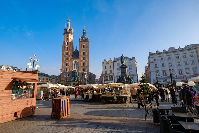 Rynek w Krakowie, fot. PAP/Anton Gvozdikov / Alamy Stock Photo