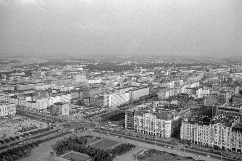 Panorama Warszawy 1962. Fot PAP/Afa Pixx/Mirosław Stankiewicz