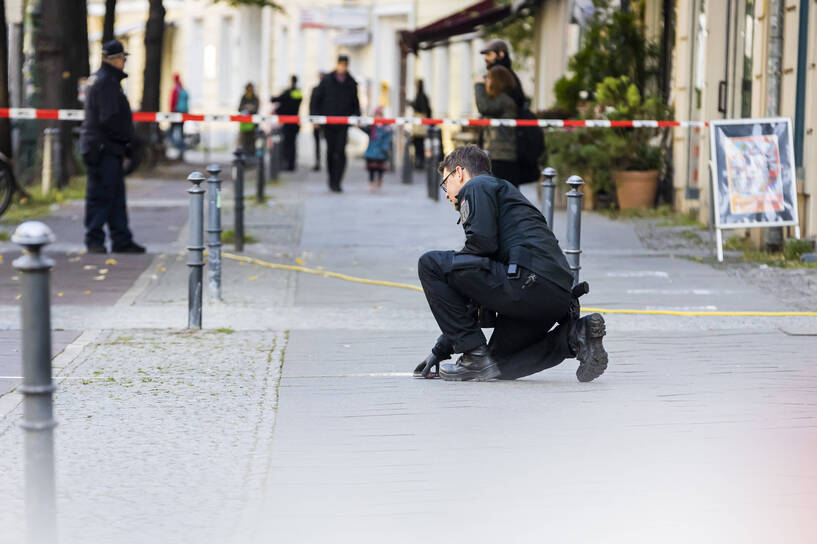 Atak na synagogę w Berlinie, fot. PAP/DPA/Christoph Soeder