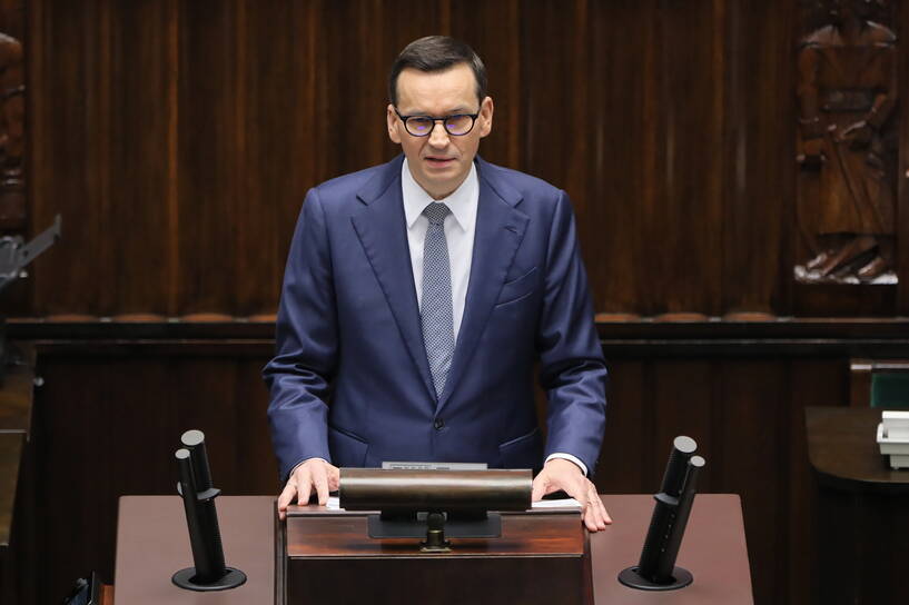 Premier Mateusz Morawiecki. Fot. PAP/Paweł Supernak