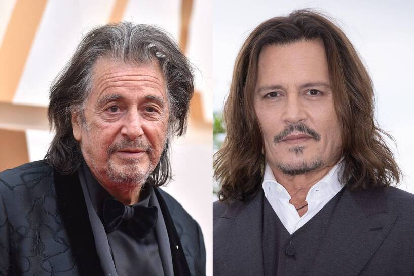 Al Pacino, Johnny Depp. Fot. PAP/Abaca/Lionel Hahn/Shootpix