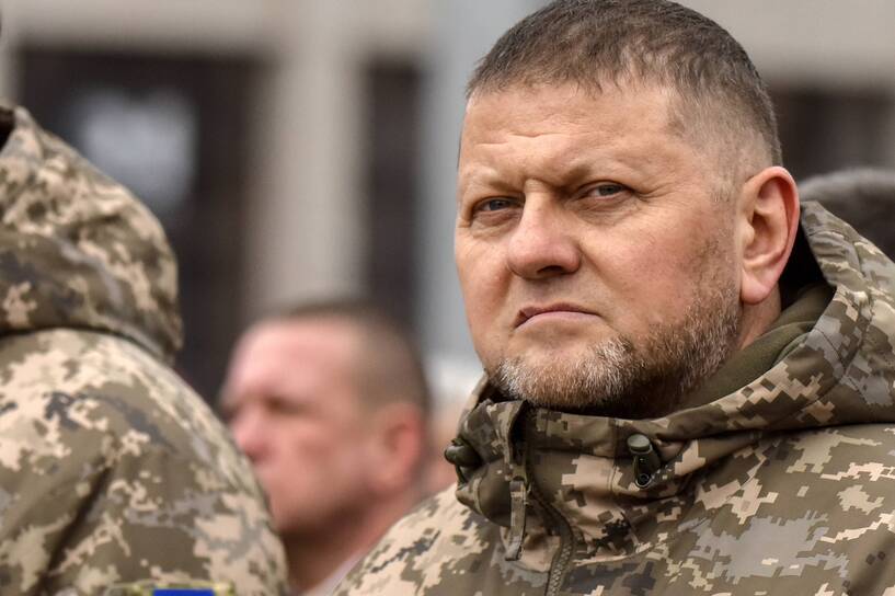 Naczelny dowódca Sił Zbrojnych Ukrainy generał Wałerij Załużny. Fot. PAP/EPA/OLEG PETRASYUK