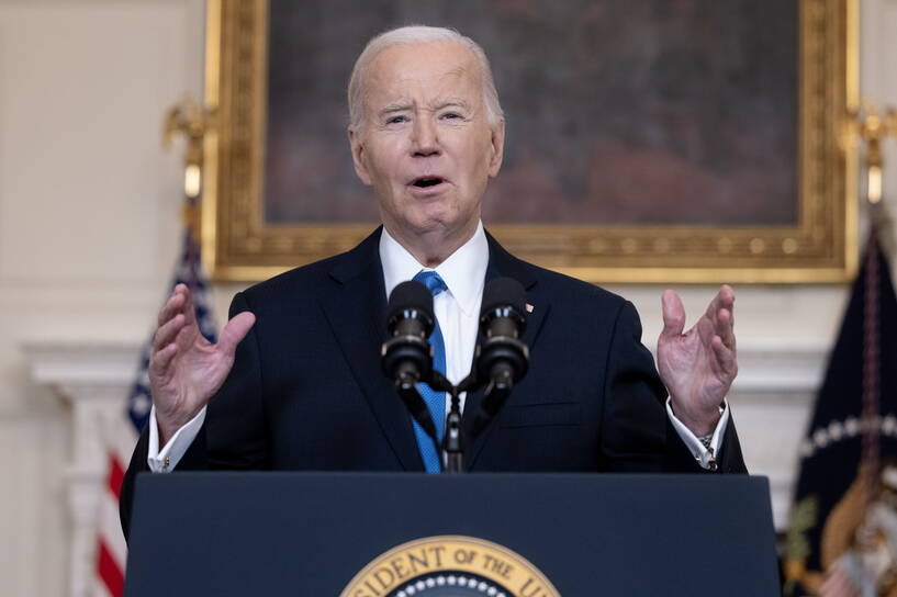 Prezydent USA Joe Biden. Fot. 	PAP/EPA/MICHAEL REYNOLDS / POOL