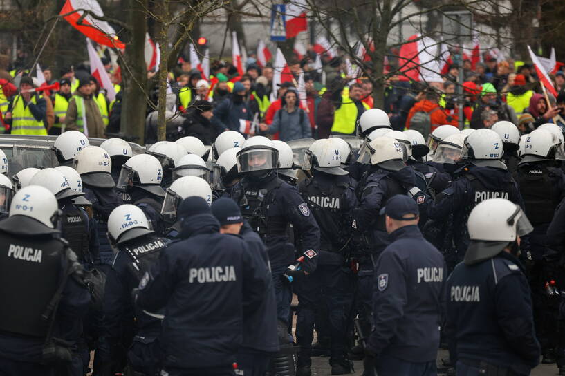 Demonstracja rolników w Warszawie. Fot. PAP/Paweł Supernak