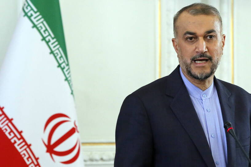 Minister Spraw Zagranicznych Iranu Hosejn Amir Abdollahijan. Fot. PAP/EPA/ABEDIN TAHERKENAREH