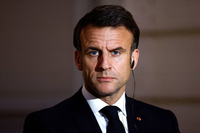 Prezydent Francji Emmanuel Macron. Fot. PAP/EPA/SARAH MEYSSONNIER / POOL