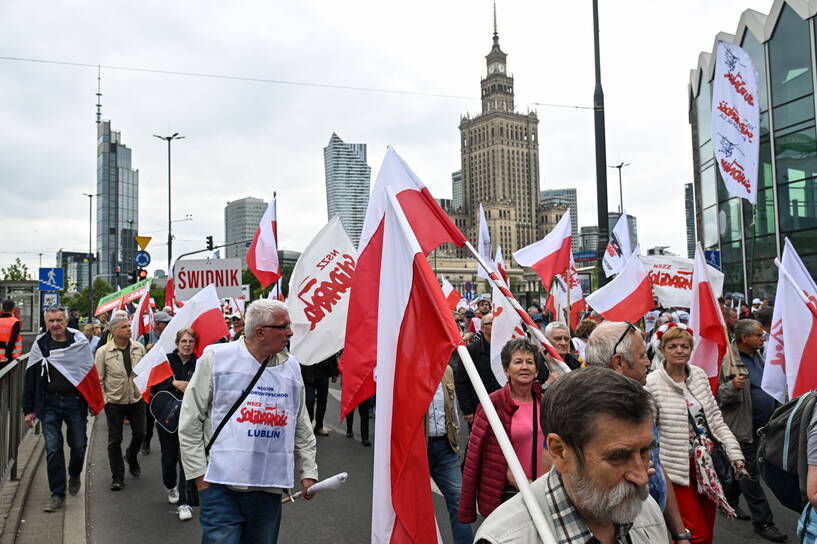 Manifestacja rolników Fot. PAP/Radek Pietruszka