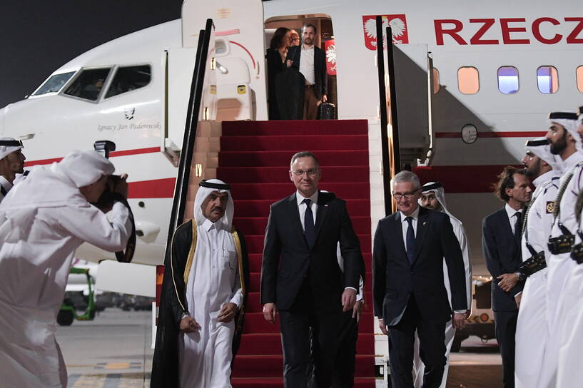 Wizyta prezydenta RP w Katarze. fot. PAP/Marcin Obara