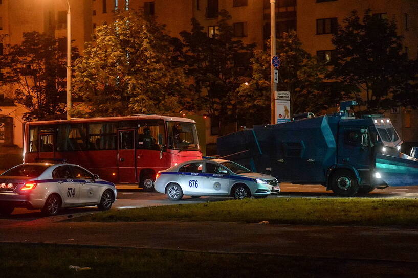 Samochody białoruskiej policji/zdjęcie ilustracyjne Fot. YAUHEN YERCHAK/PAP/EPA 