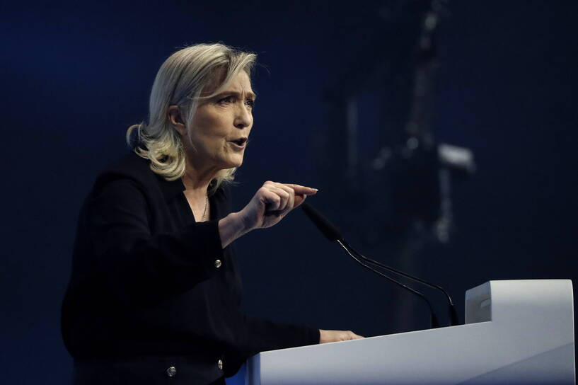 Marine Le Pen. Fot. PAP/EPA/Guillaume Horcajuelo