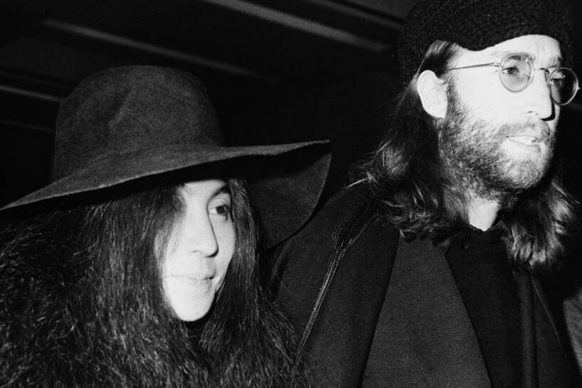 Yoko Ono, John Lennon. Fot. PAP/CAF-archiwum