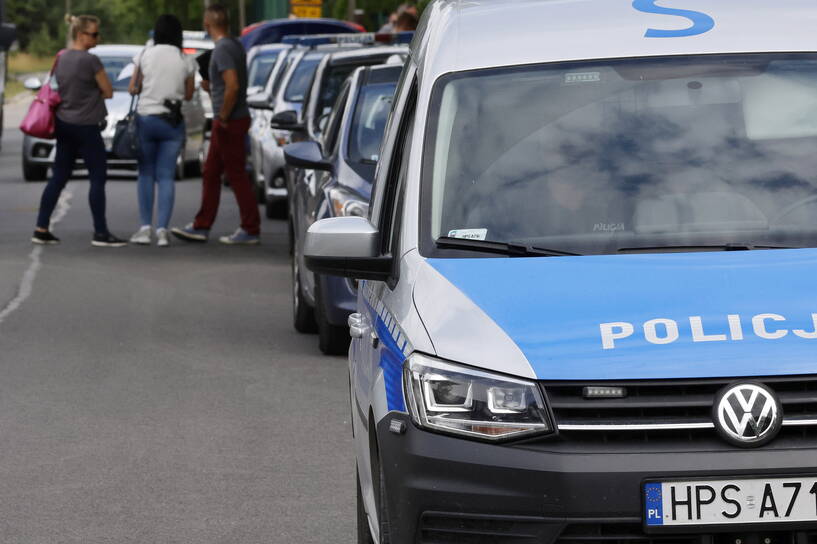 Policja w miejscowości Borowce, gdzie doszło do potrójnego zabójstwa