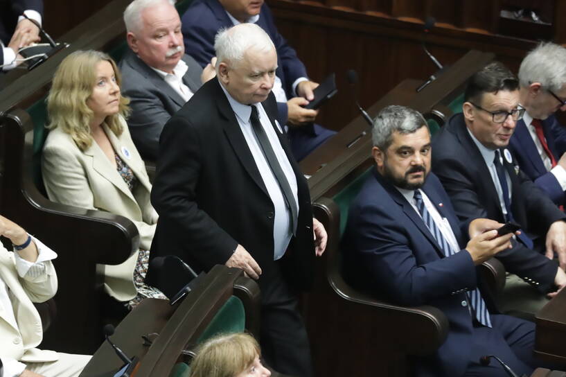 Jarosław Kaczyński w Sejmie Fot. PAP/Tomasz Gzell 
