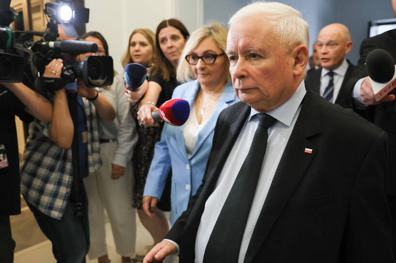 Prezes PiS Jarosław Kaczyński w Sejmie Fot. PAP/Leszek Szymański 