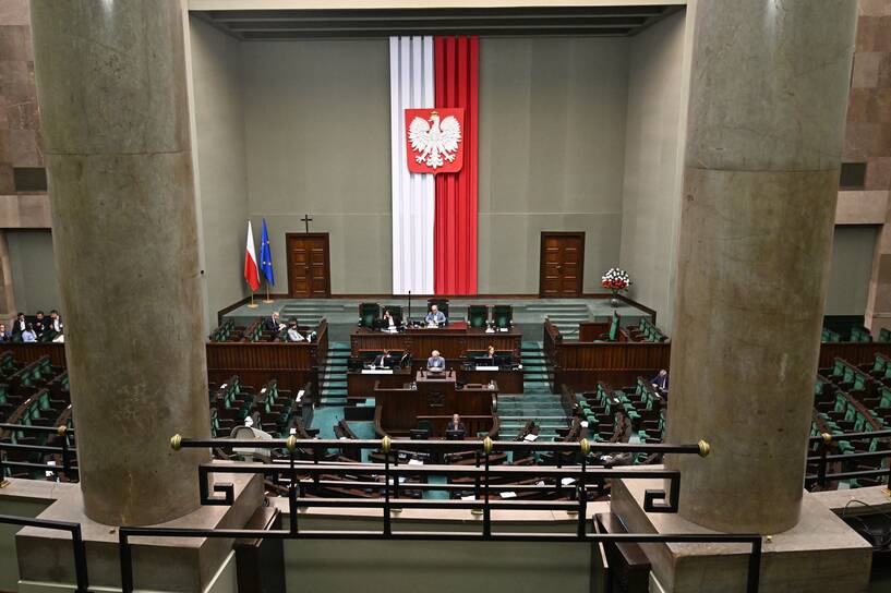 Sala plenarna Sejmu Fot. PAP/Radek Pietruszka