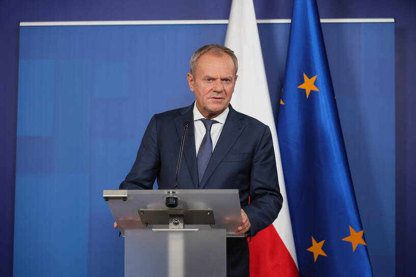 Premier Donald Tusk. Fot. PAP/	Leszek Szymański