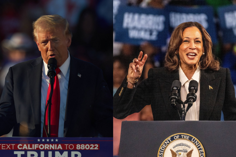 Donald TRump, Kamala Harris. Fot. PAP/EPA/ALLISON DINNER/STAN GILLILAND