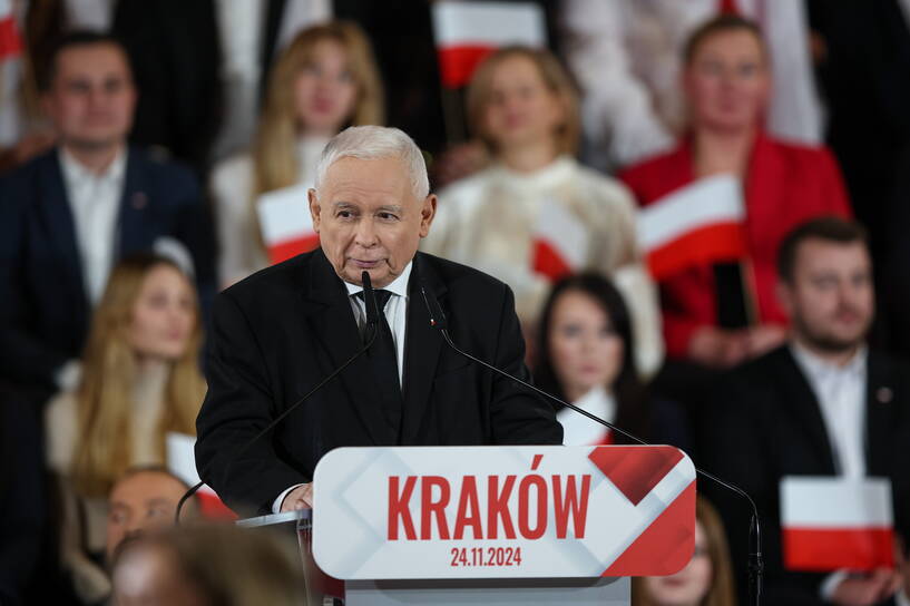 Prezes PiS Jarosław Kaczyński. Fot. PAP/Łukasz Gągulski