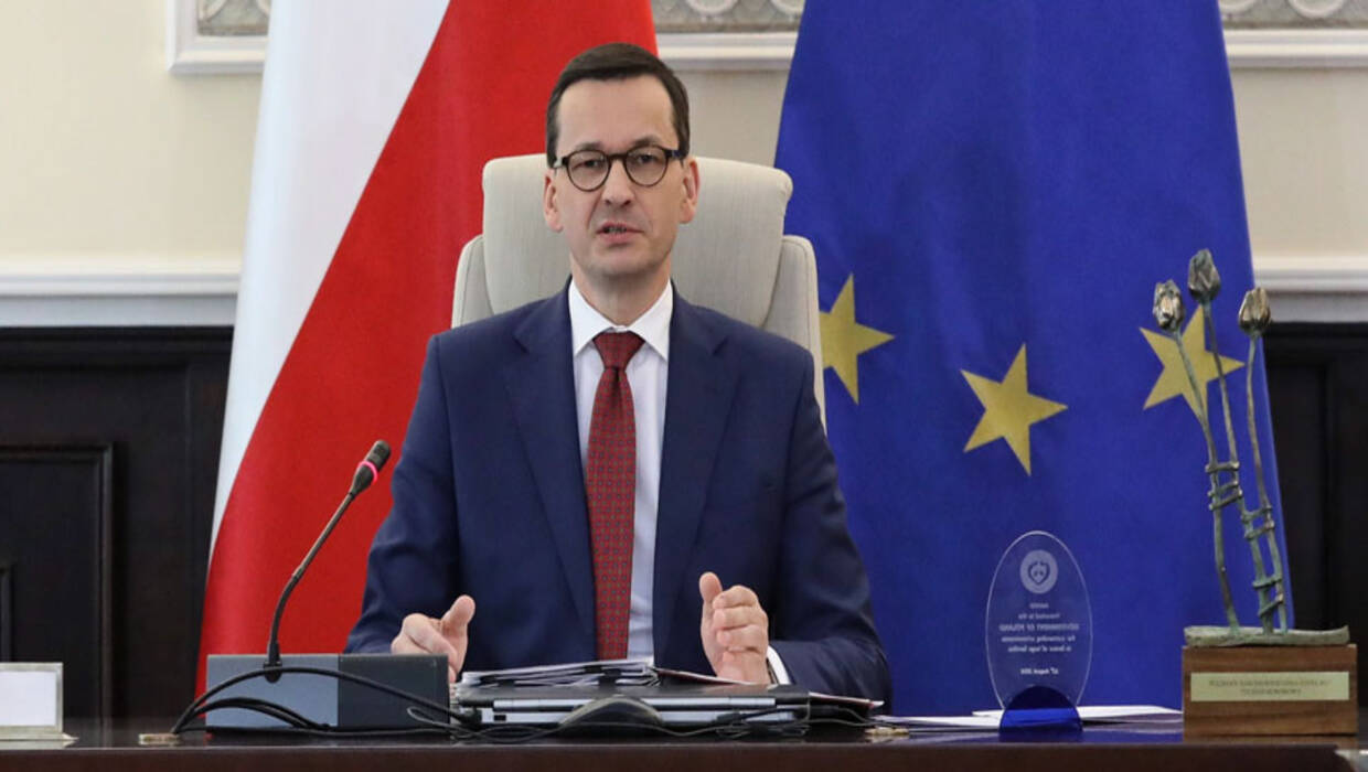 Warszawa, 24.04.2019. Premier Mateusz Morawiecki przed posiedzeniem rządu w KPRM w Warszawie. Fot. PAP/Tomasz Gzell