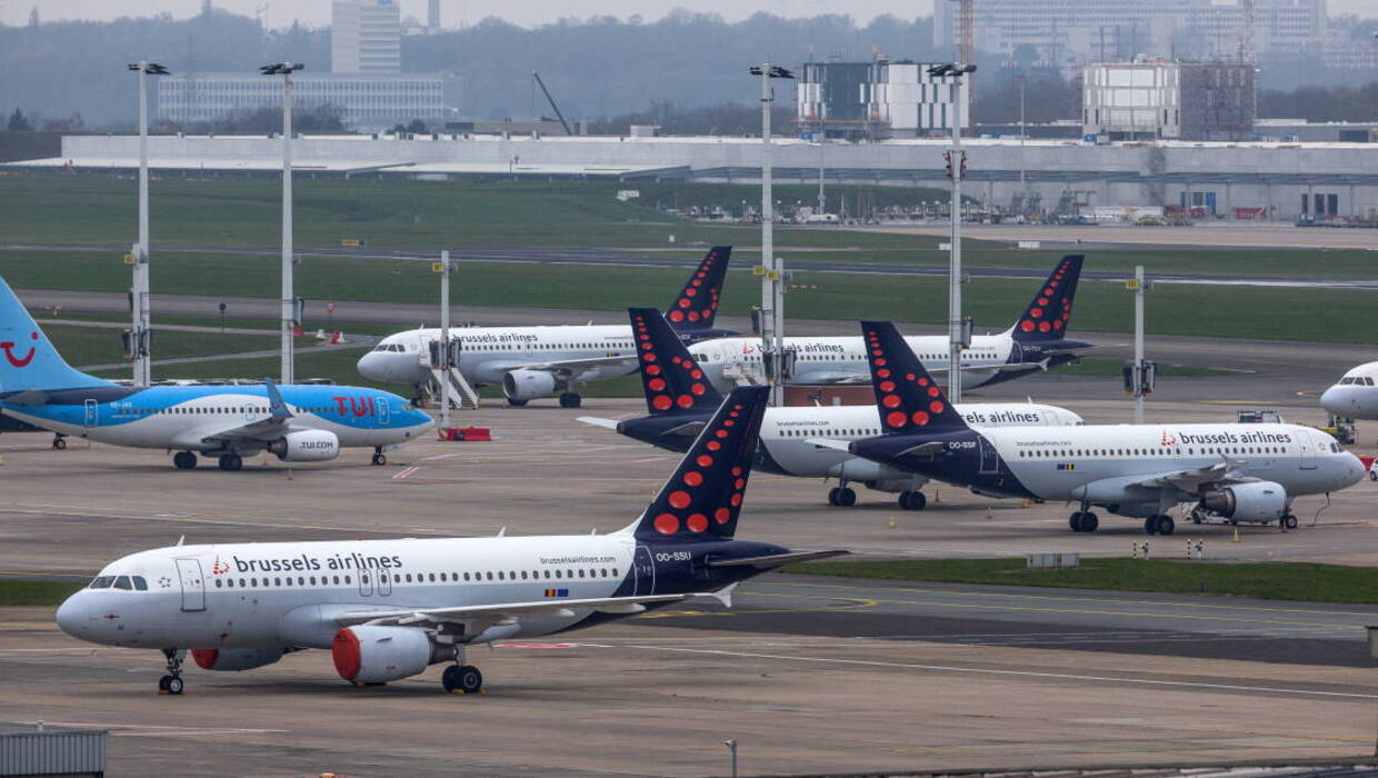 Samoloty Brussels Airlines, Fot. PAP/EPA/STEPHANIE LECOCQ