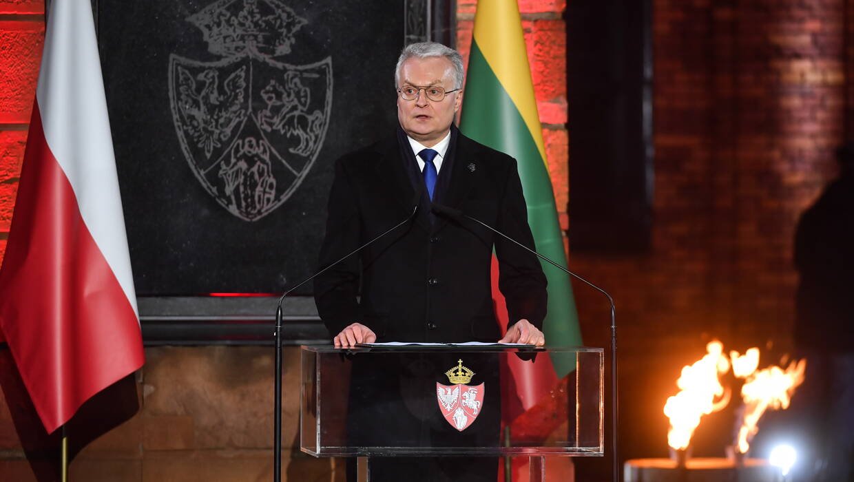 Prezydent Litwy Gitanas Nauseda. fot. PAP/Andrzej Lange	