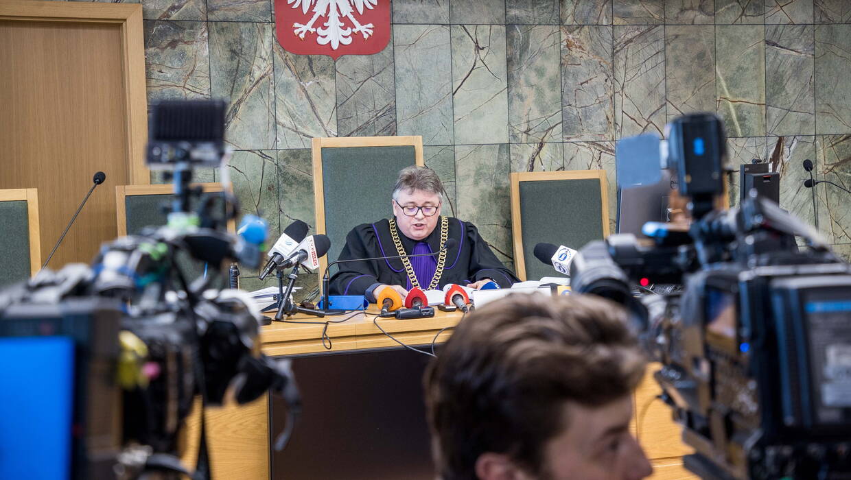 Sędzia Tomasz Rutkowski podczas ogłaszania wyroku, Fot. PAP/Art Service