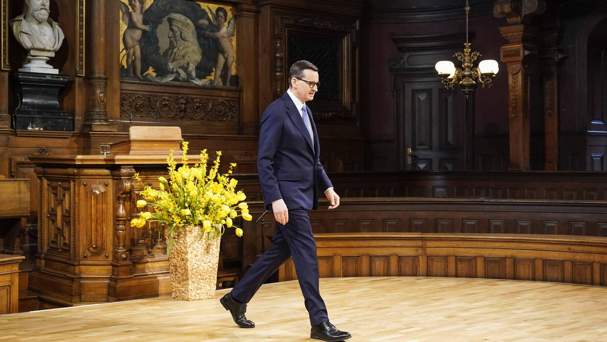 Premier Mateusz Morawiecki. Fot. PAP/DPA/Uwe Anspach