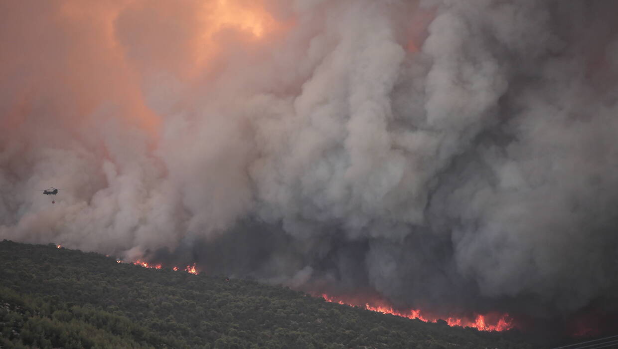 Pożary w Grecji Fot. KOSTAS TSIRONIS/PAP/EPA