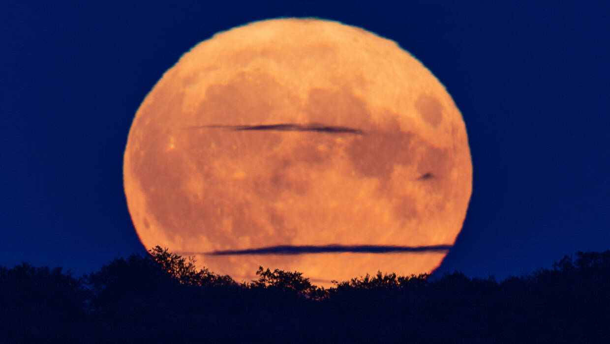 Sierpniowa pełnia Księżyca w Niemczech, fot. PAP/Jens Büttner
