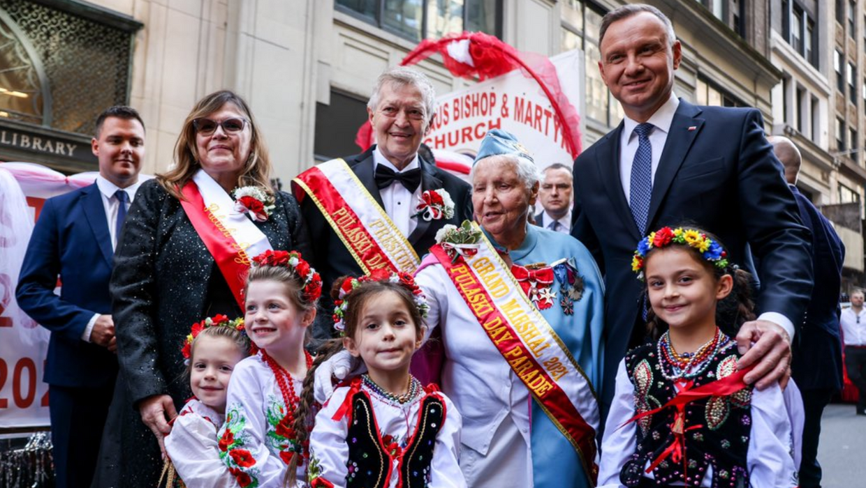Andrzej Duda podczas 86. Parady Pułaskiego w Nowym Jorku, fot. twitter.com, screenshot/@prezydentpl